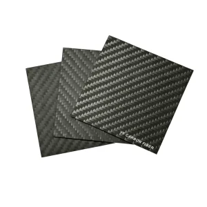 2mm carbon fiber sheet twill weave front view YTCarbon