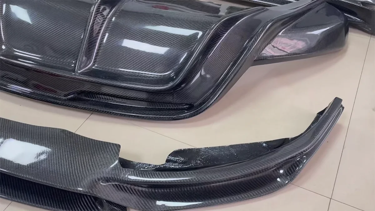 carbon fiber exterior body panel hood