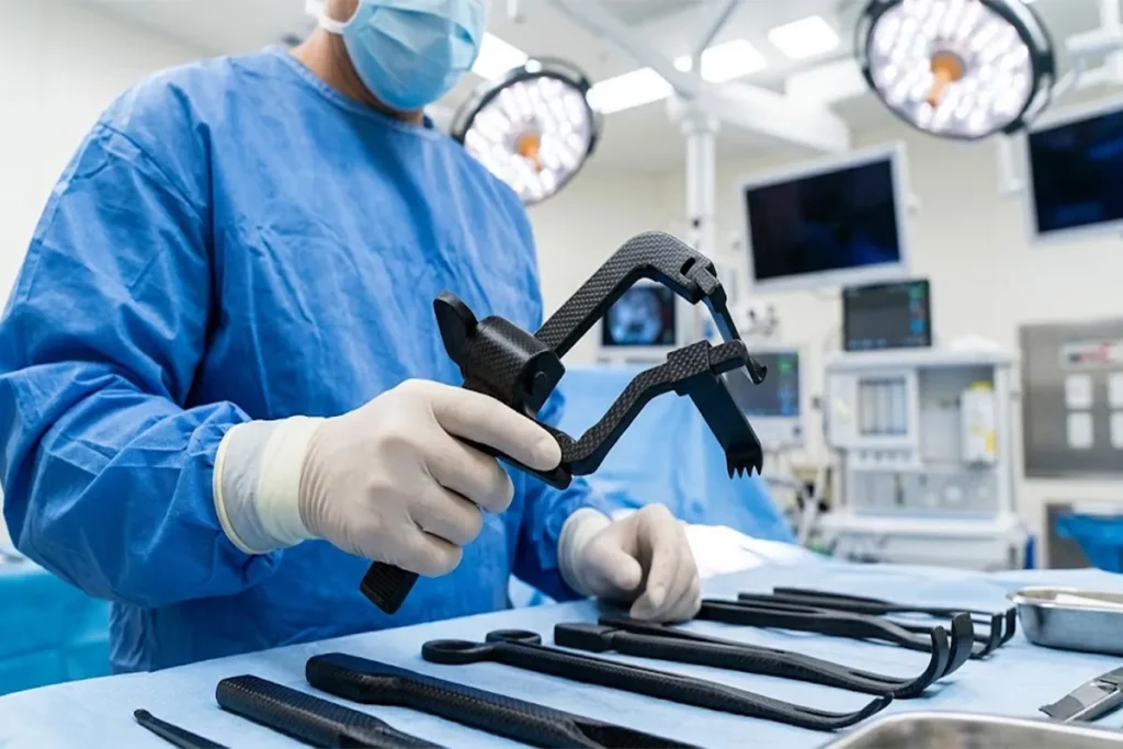 Lightweight carbon fiber medical devices for improved ergonomics and user comfort