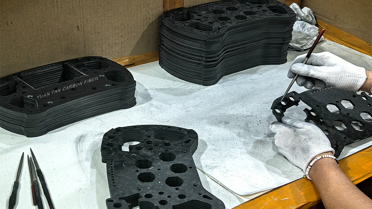 Carbon fiber quality inspection and material testing in laboratory