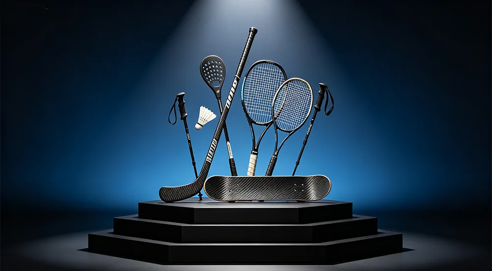 Carbon fiber sports equipment parts