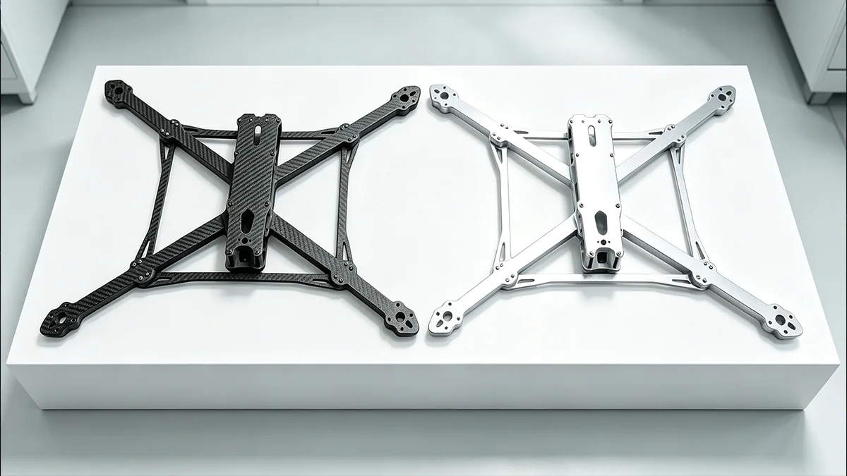 Carbon fiber vs aluminum FPV drone frame comparison