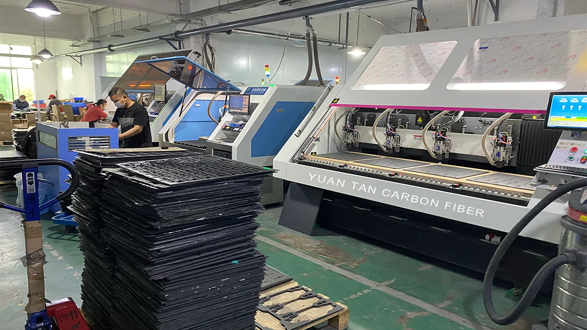 Carbon fiber sheet production line in Chinese manufacturing facility