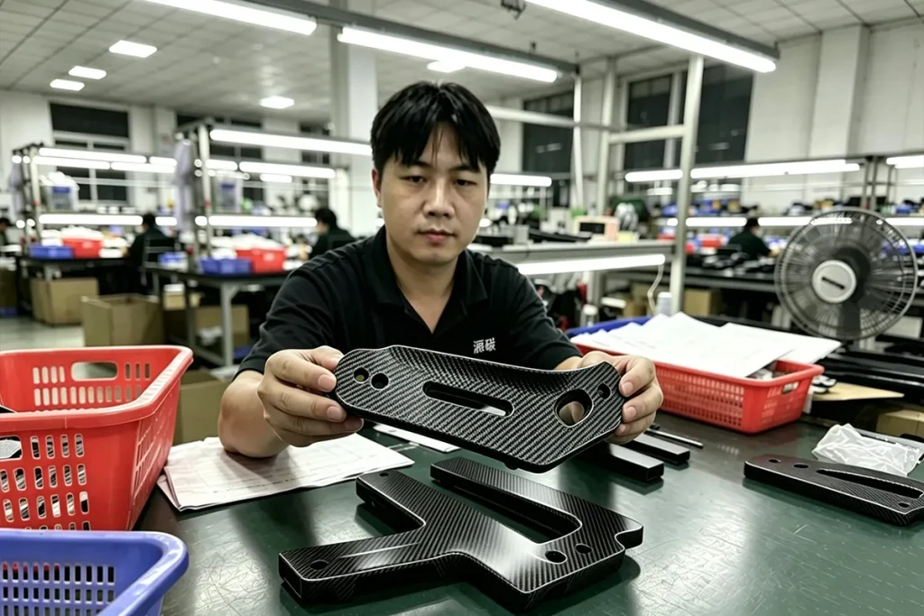 Custom carbon fiber industrial components for automation and robotics