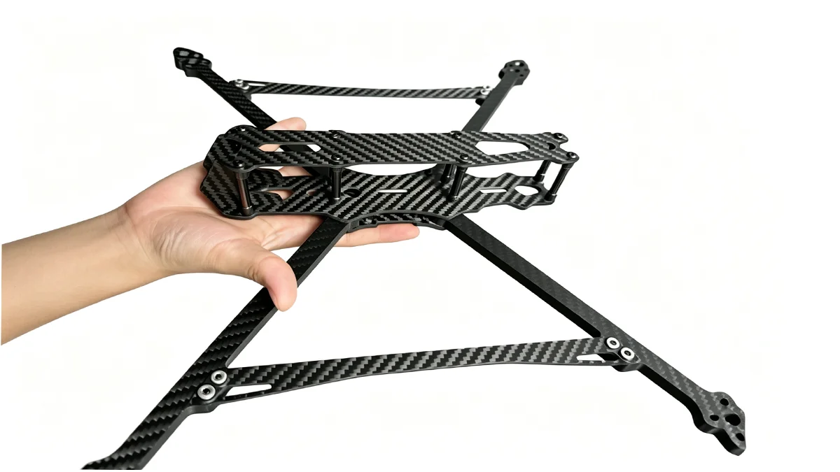 CNC milling carbon fiber close up detail