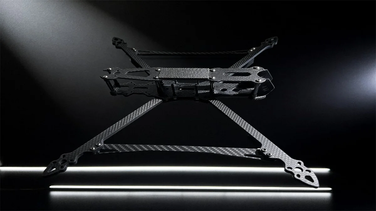 Lightweight carbon fiber drone frame for extended flight time