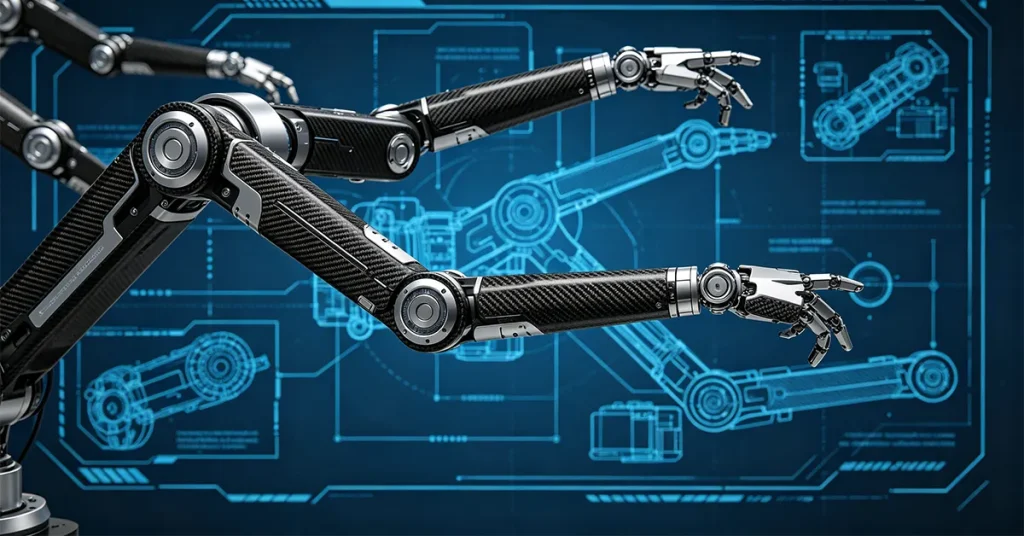 Lightweight carbon fiber industrial structures for automation equipment