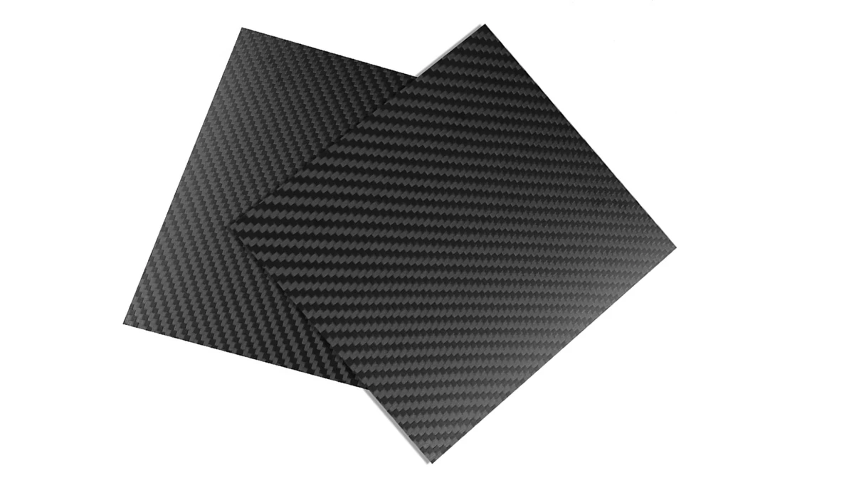 Twill weave carbon fiber diagonal pattern close up