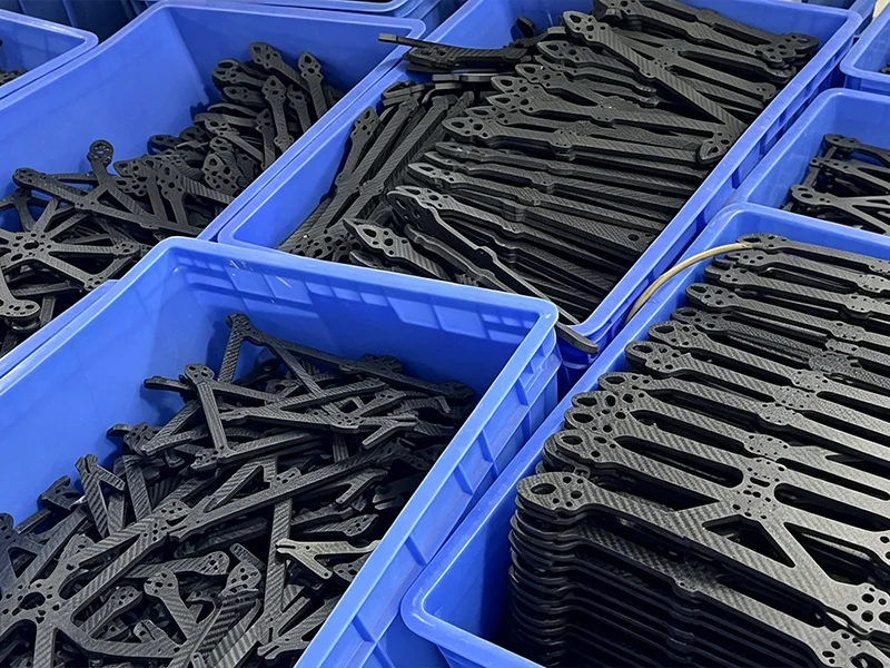 carbon fiber drone frame manufacturing facility production line