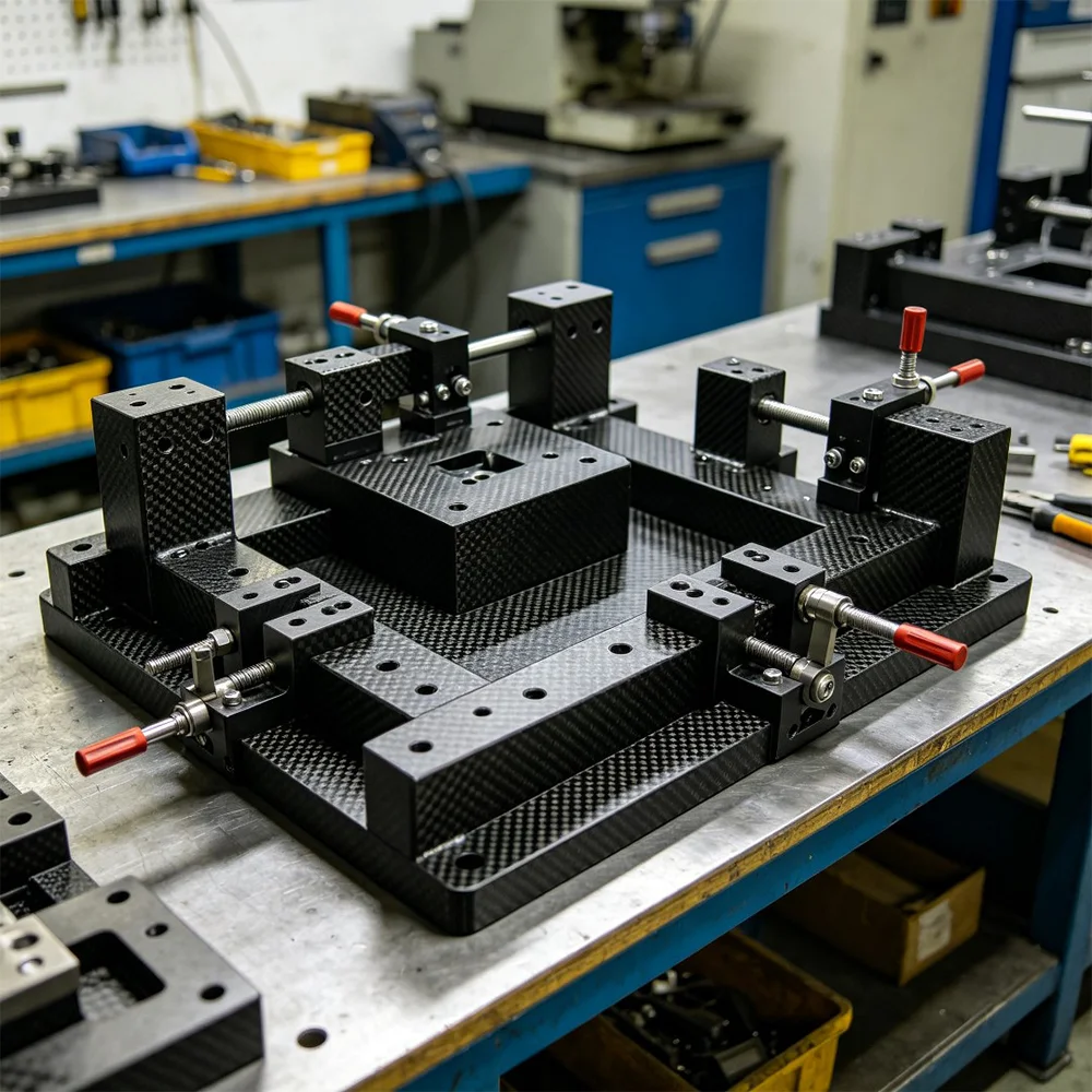 Carbon fiber fixture assembly with multiple components and datum features China factory YTCarbon