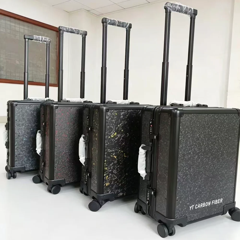Carbon fiber luggage multiple styles twill forged display YTCarbon