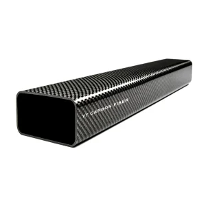 Carbon fiber rectangular tube 3K twill weave side view YTCarbon