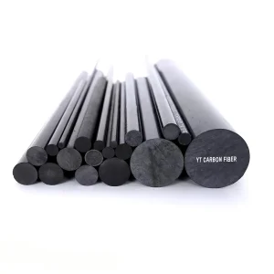 Solid carbon fiber rod 6mm diameter front view YTCarbon