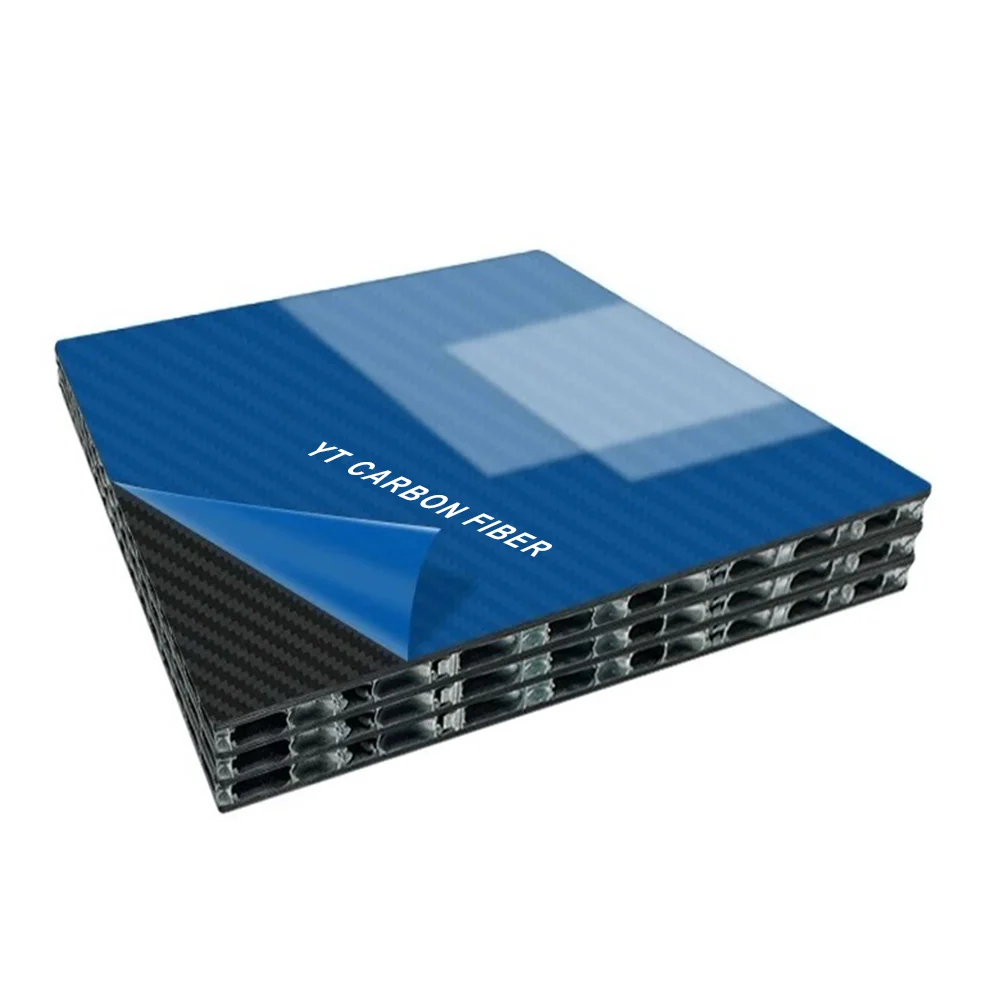 Carbon fiber sandwich panel with aluminum honeycomb core