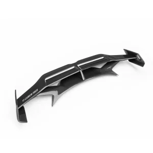Carbon fiber GT wing spoiler 3K twill front view YTCarbon