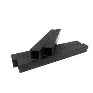 Carbon fiber square tube 3K twill weave front view YTCarbon