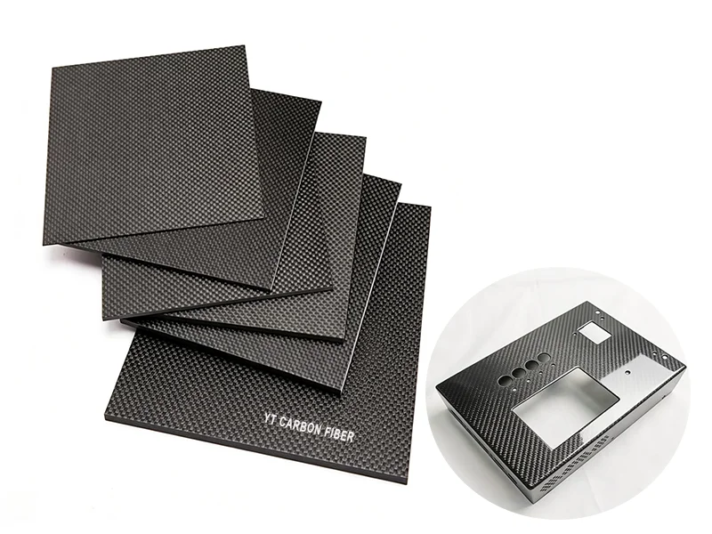 Standard thickness carbon fiber plate used as industrial machine cover and protective panel