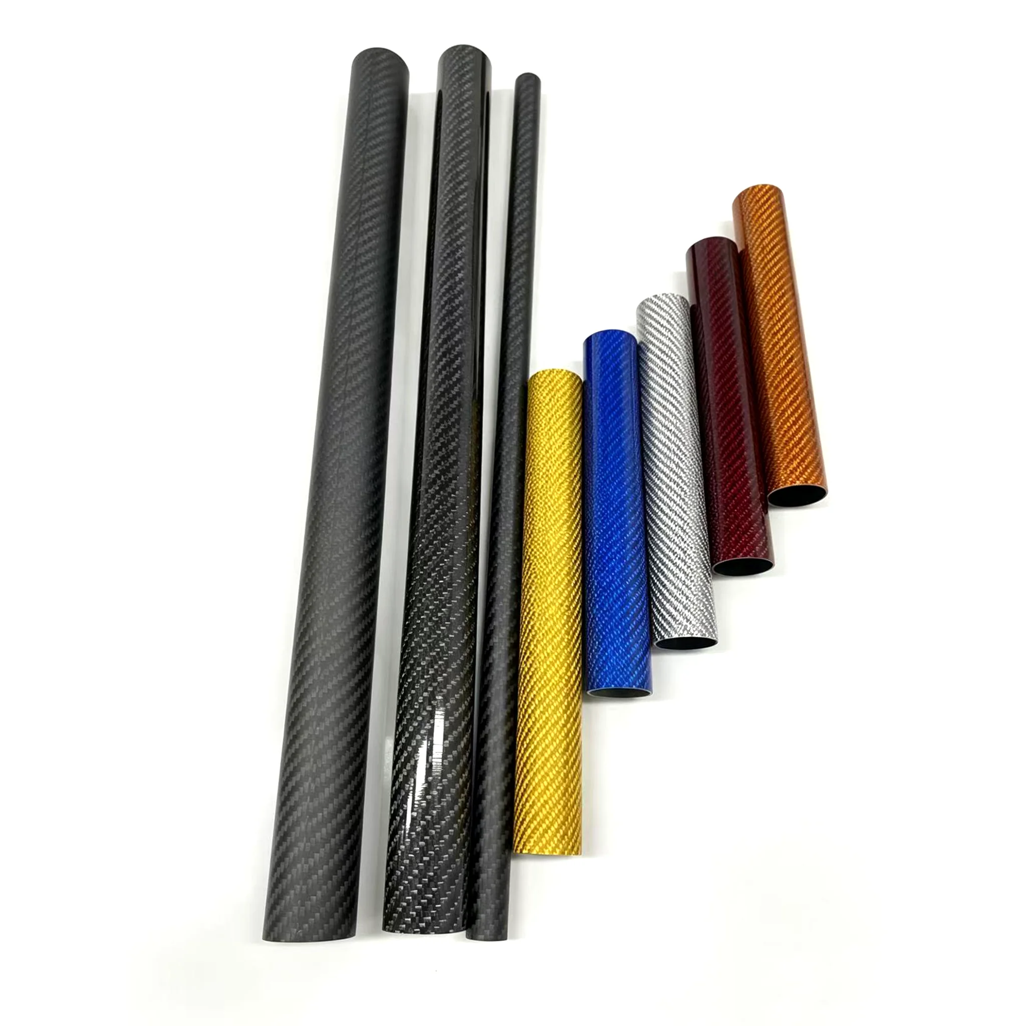 Carbon fiber tubes roll wrapped and pultruded at YTCarbon China manufacturer
