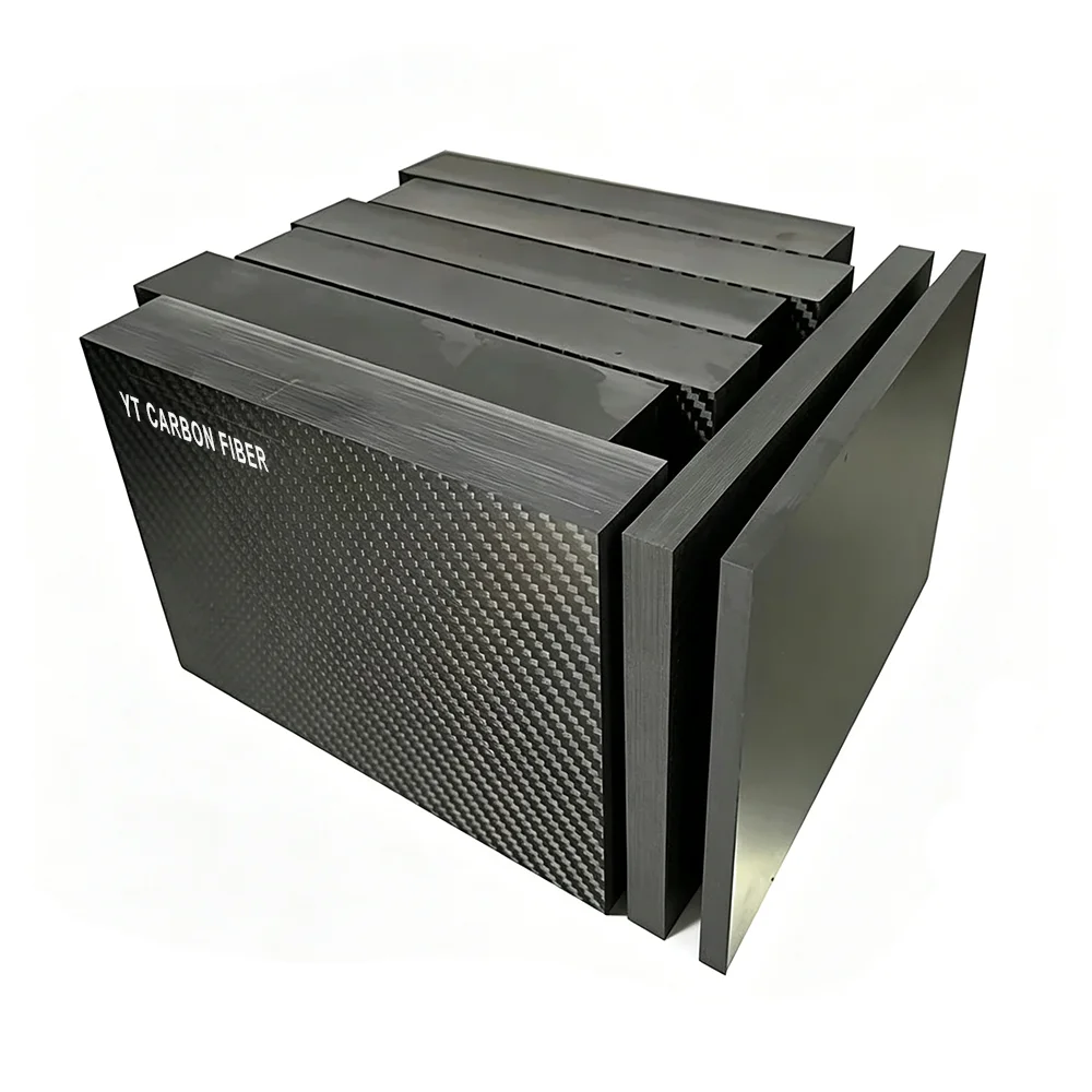 120mm thick carbon fiber block with twill weave surface