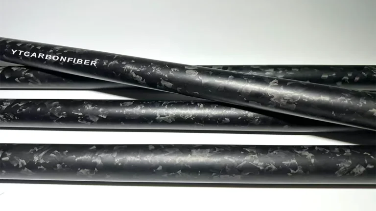 Forged carbon fiber tubes with unique marbled surface pattern