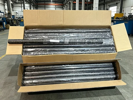 Roll-wrapping manufacturing process for forged carbon fiber tube with layered structure