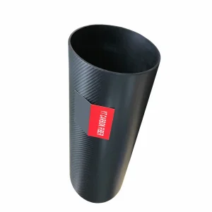 Large diameter carbon fiber tube 200mm OD front view YTCarbon