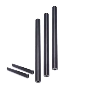 Pultruded carbon fiber tube smooth die-formed surface side view YTCarbon