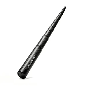 Telescopic carbon fiber pole fully extended side view YTCarbon