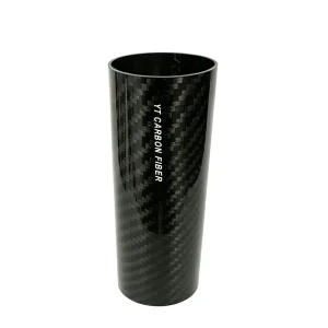 Thin wall carbon fiber tube 0.5mm wall 10mm OD front view YTCarbon