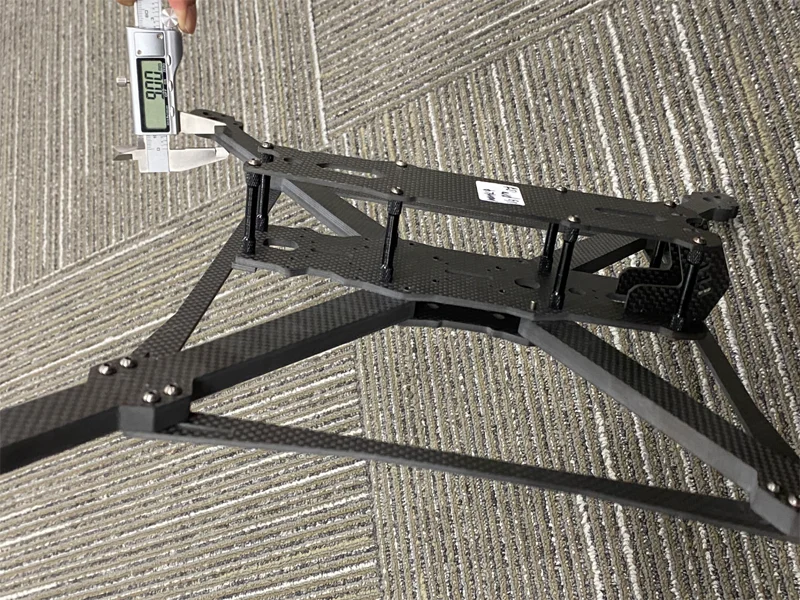 Carbon fiber drone arm showing structural rigidity and impact resistance