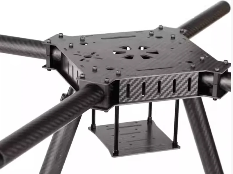 Carbon fiber sheet cut into UAV structural panels and drone frames