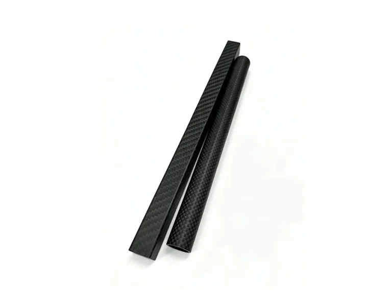 Round vs square carbon fiber tubes comparison side by side