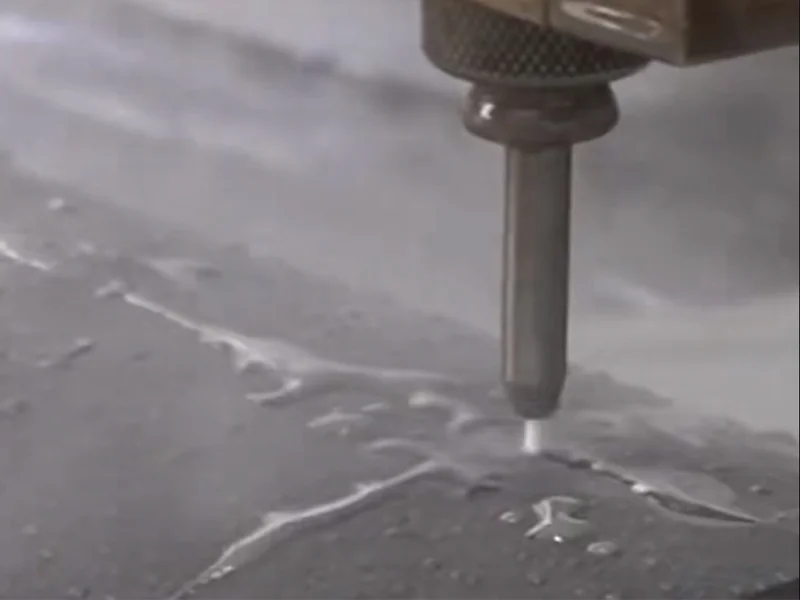 Waterjet cutting carbon fiber sheet with high pressure abrasive water stream and clean edges