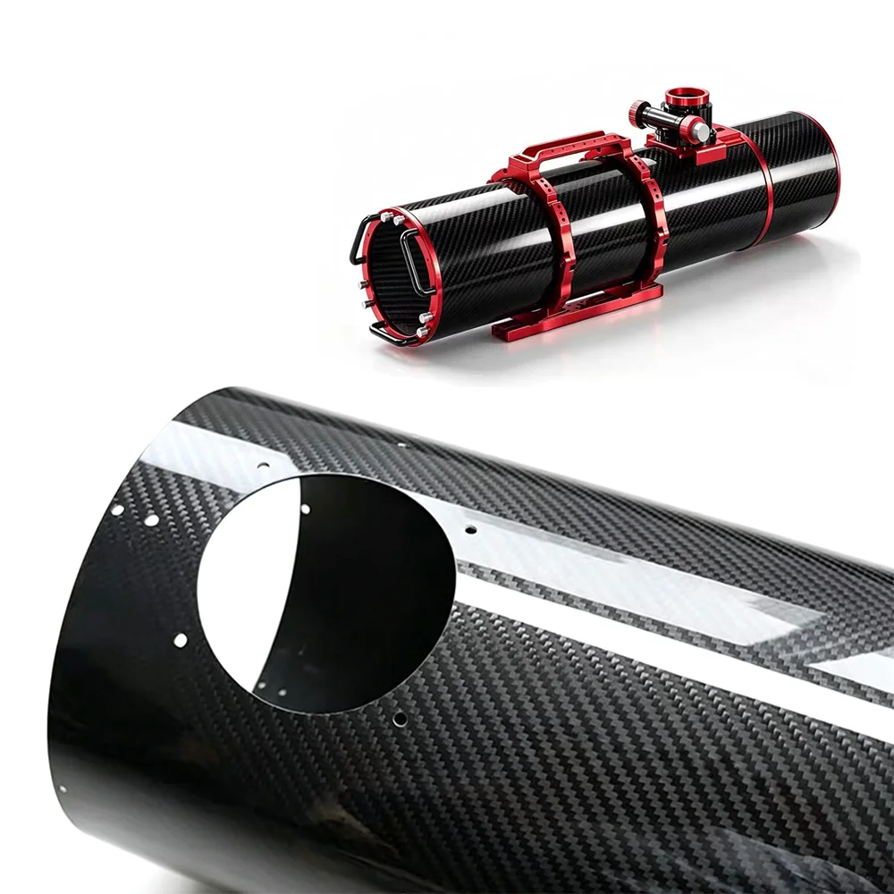 Carbon fiber telescope tube cross section showing wall thickness from China supplier