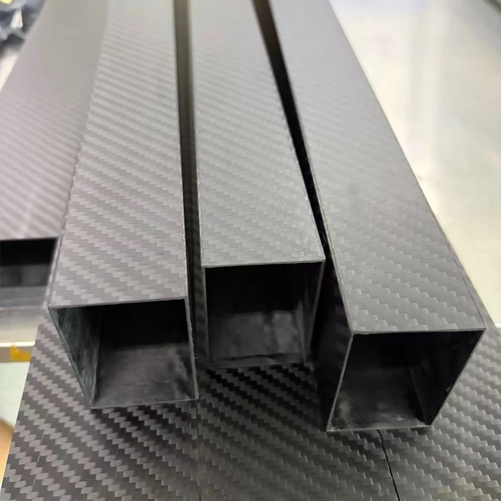 Factory direct rectangular carbon fiber tube, custom size hollow carbon fiber profile from China