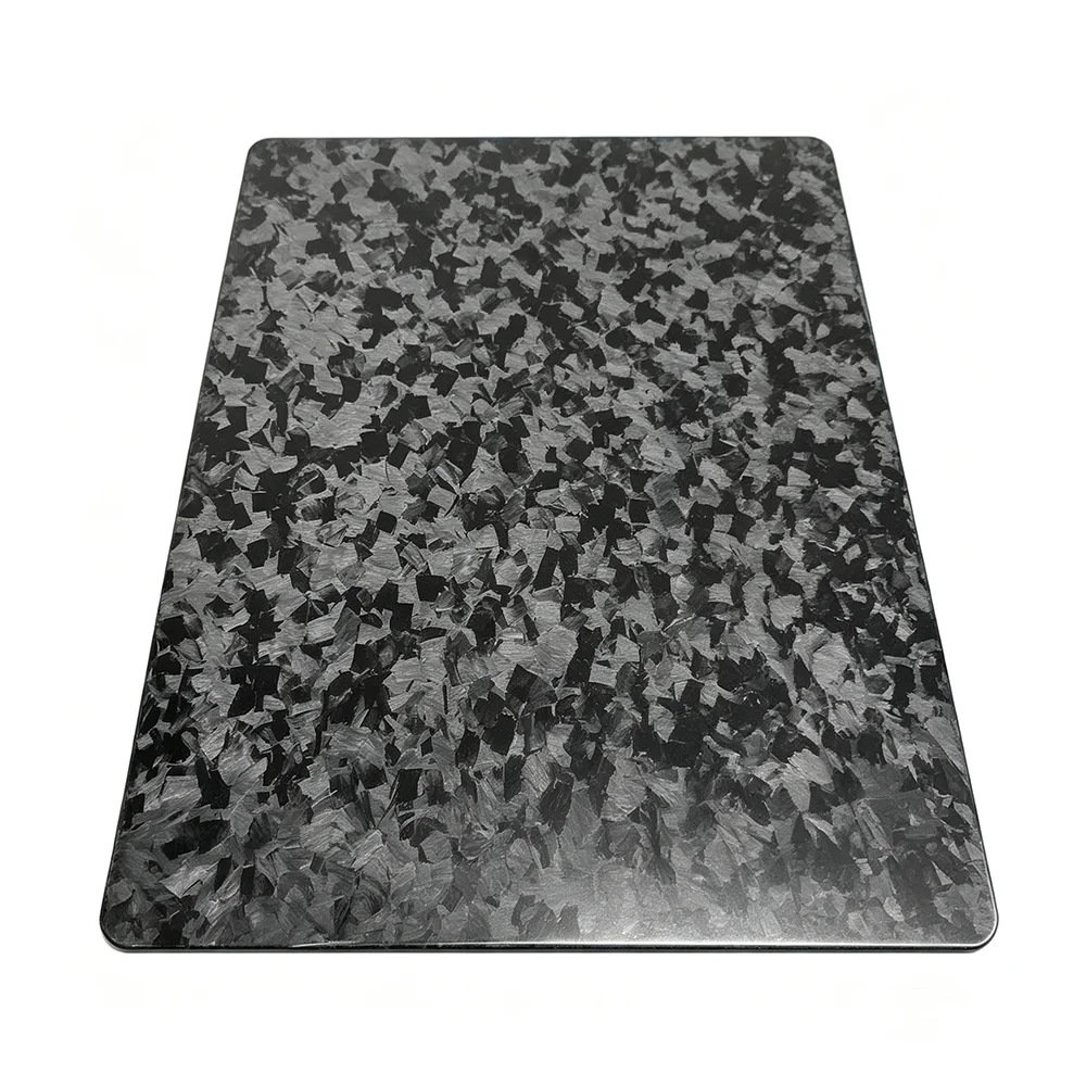 Forged carbon fiber sheet manufactured in China with unique marble-like texture