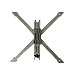 FX 10 inch FPV carbon fiber frame top view showing True-X geometry manufactured in China factory