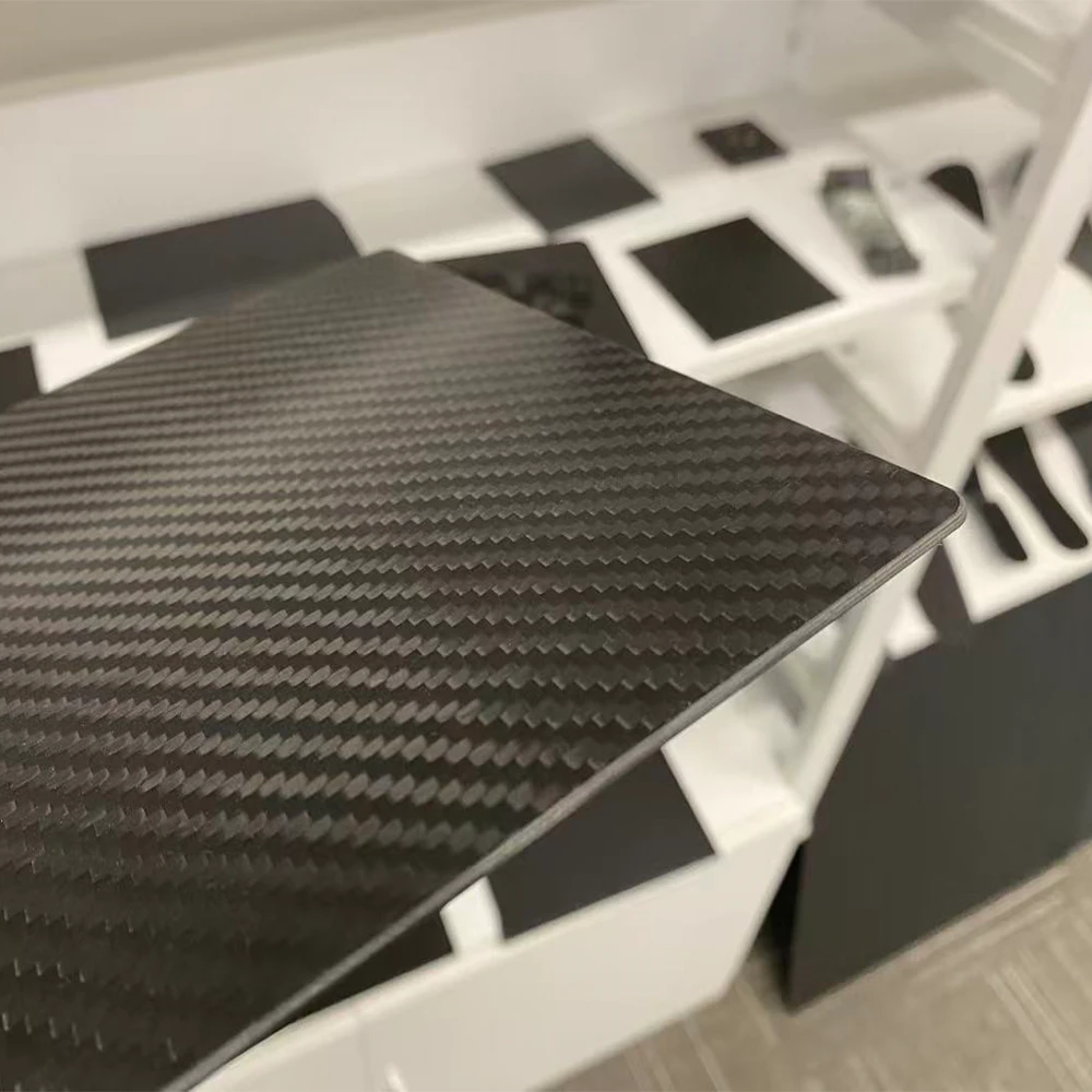4mm carbon fiber plate edge showing dense consolidated composite plies